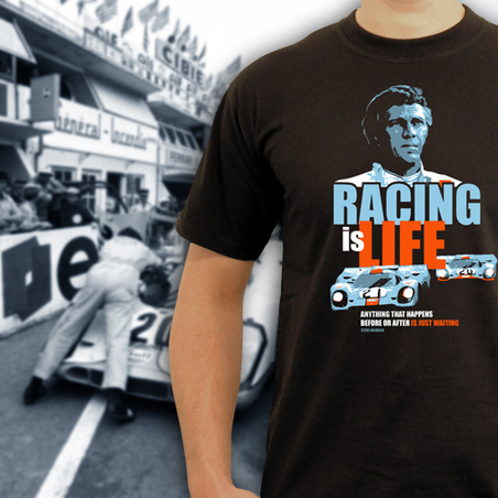 Steve McQueen 1971 Le Mans Gulf Porsche 917 T shirt