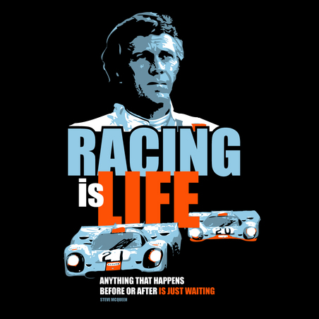 Steve McQueen 1971 Le Mans Gulf Porsche 917 T shirt