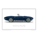 Corvette Sting Ray (1966) Classic Car Oil Painting - Fine Art Print