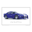 Dodge Viper GTS Coupe Classic Car Oil Painting - Fine Art Print