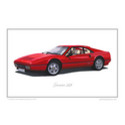 Ferrari 328 Classic Car Oil Painting - Fine Art Print