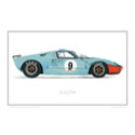 Ford GT40 Classic Car Oil Painting - Fine Art Print