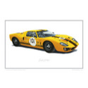Ford GT40 Classic Car Oil Painting - Fine Art Print