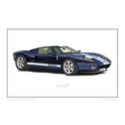 Ford GT Classic Car Oil Painting - Fine Art Print