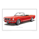 Ford Mustang Classic Car Oil Painting - Fine Art Print