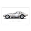Jaguar E-Type Low Drag Classic Car Oil Painting - Fine Art Print