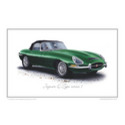 Jaguar E-Type Series1 Classic Car Oil Painting - Fine Art Print