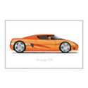 Koenigsegg CCR Classic Car Oil Painting - Fine Art Print