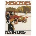 MERCEDES DAIMLER MOTOR CAR VINTAGE STYLE METAL ADVERTISING WALL SIGN