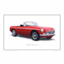 MGB Roadster Classic Car Oil Painting - Fine Art Print