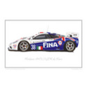McLaren BMW F1 GTR Le Mans (1996) From Le Mans 1996 Classic Car Oil Painting - Fine Art Print