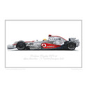 McLaren Mercedes MP4-23 Lewis Hamilton World Champion (2008) Classic Car Oil Painting - Fine Art Print