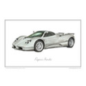 Pagani Zonda Classic Car Oil Painting - Fine Art Print