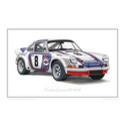 Porsche Carrera 911 RSR Classic Car Oil Painting - Fine Art Print