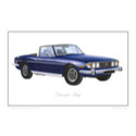 Triumph Stag Classic Car Oil Painting - Fine Art Print