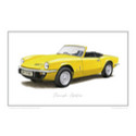 Triumph Spitfire Classic Car Oil Painting - Fine Art Print